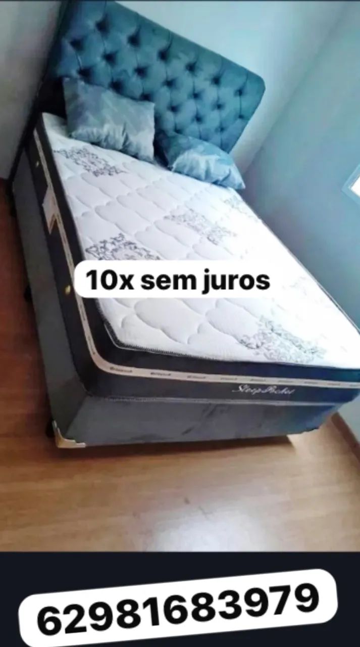 Cama box suporte e Colchão Molas 