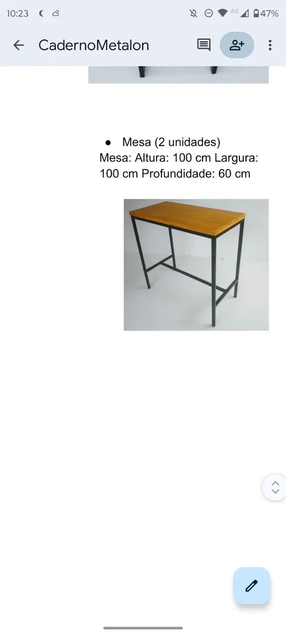 Mesa alta MDF + Metalon 64994316134914123