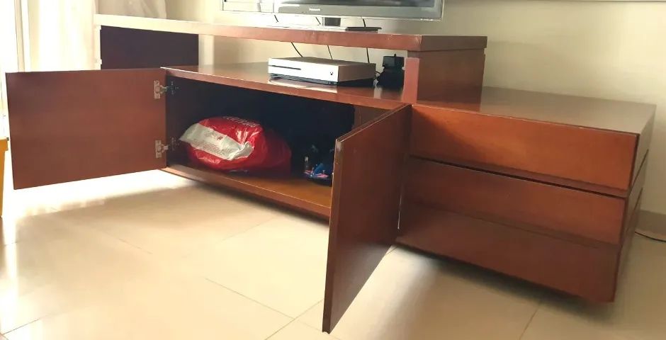 Rack para TV - madeira maciça - Móveis Campo Largo - Foto 3