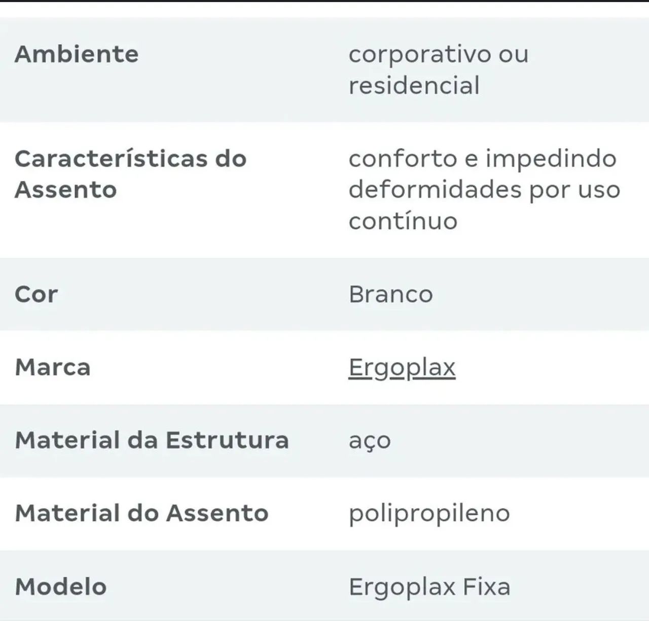 6 Cadeiras brancas, assento de plástico e pernas ferro - Foto 2
