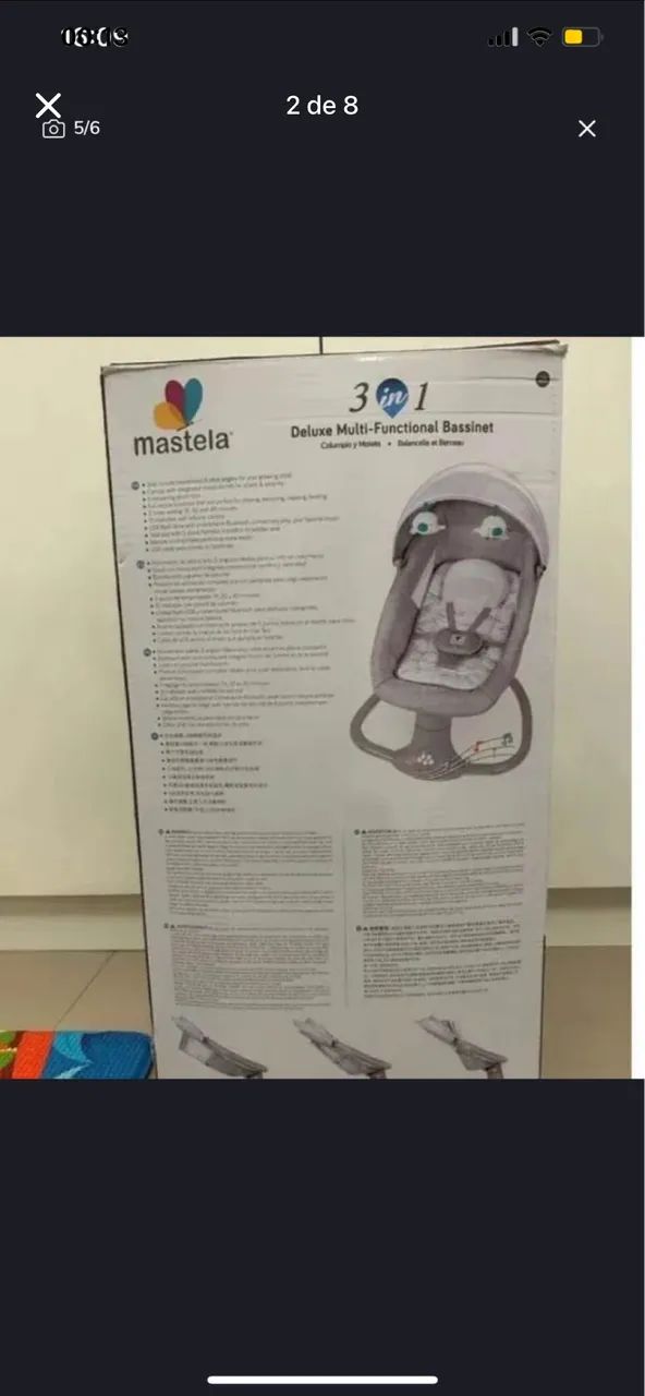 Cadeira de balanço infantil Mastela Nova na caixa - Foto 5