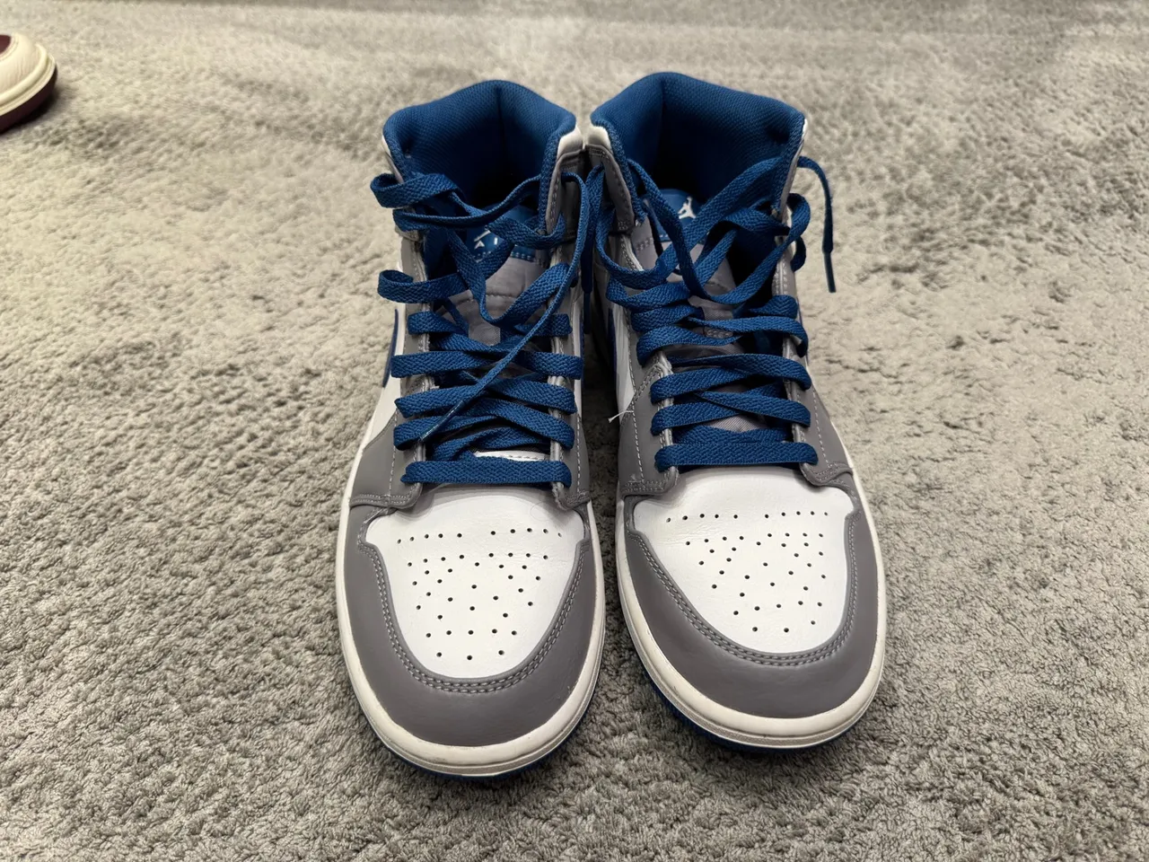 Air Jordan 1 Mid Cement True Blue