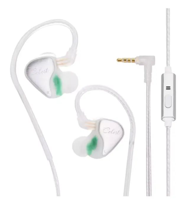 Fone In-ear Kinera Celest Wyvern Gamer Com Mic Profissional Branco