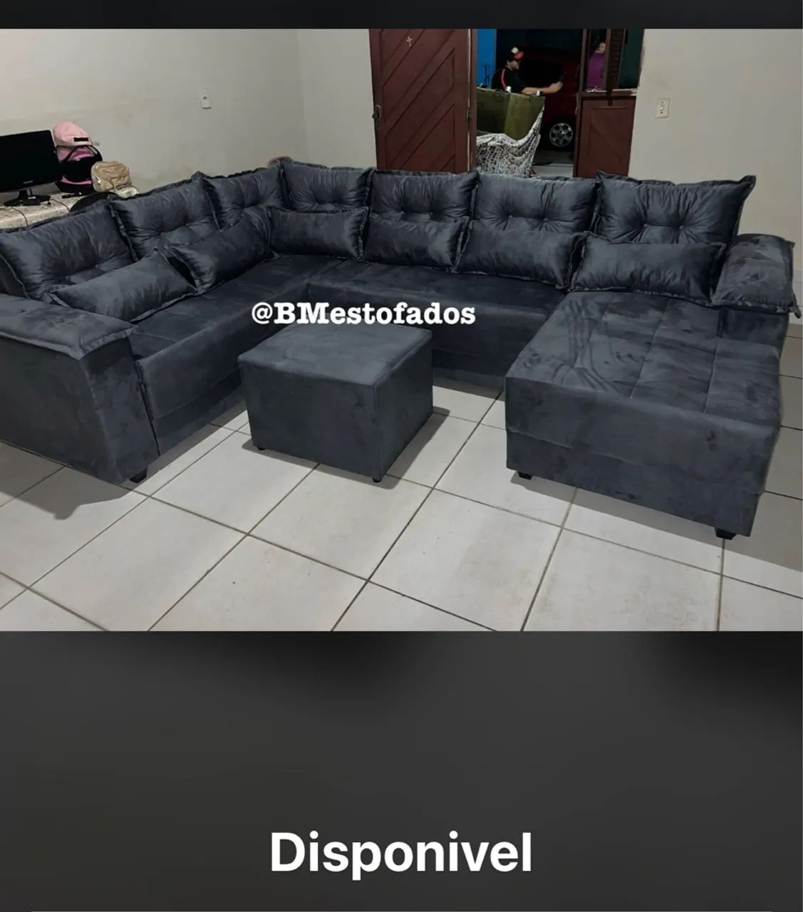 Sofá de luxo de canto 