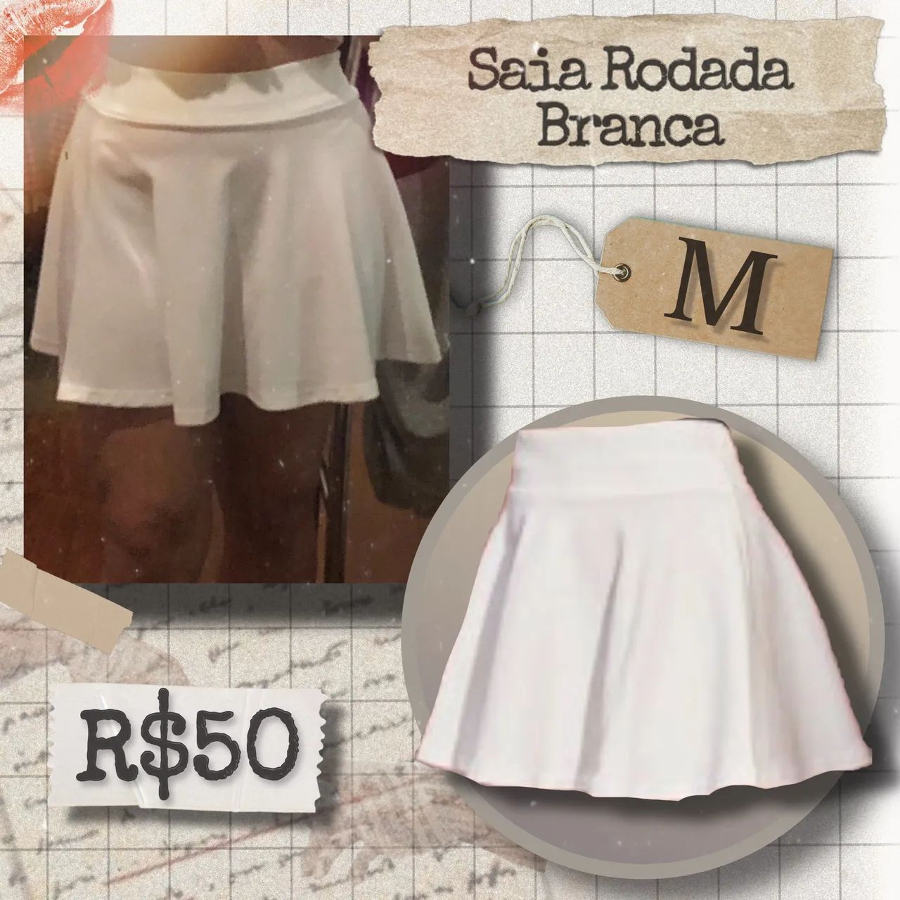 Saia Rodada Branca (M)  - Foto 2