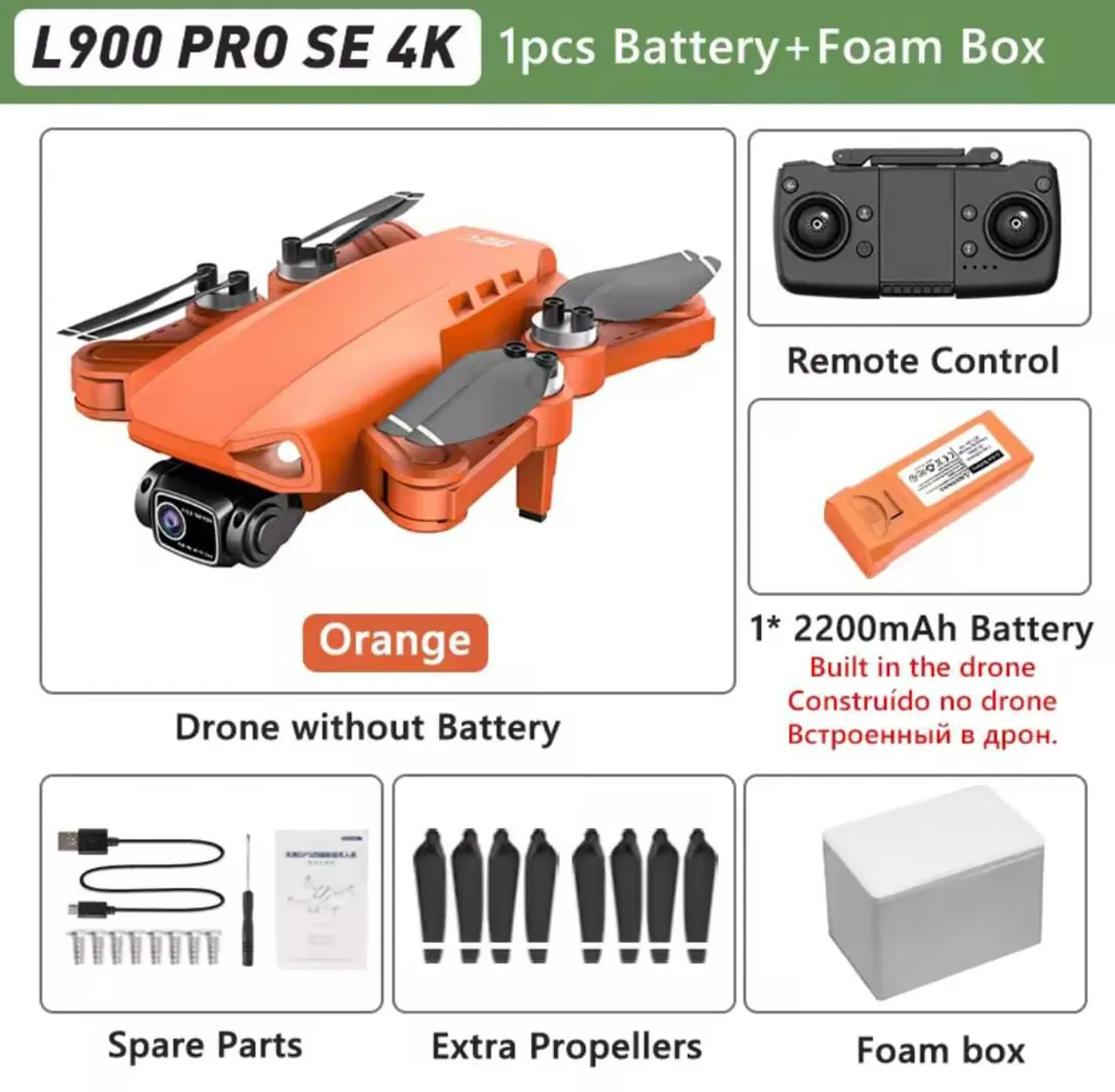 Drone dual camera L900 PRO MAX 4K - GPS e 1.2KM RC Distance