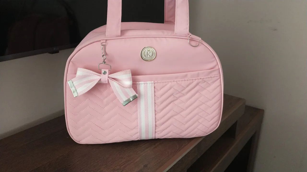 Bolsa maternidade rosa - Foto 4
