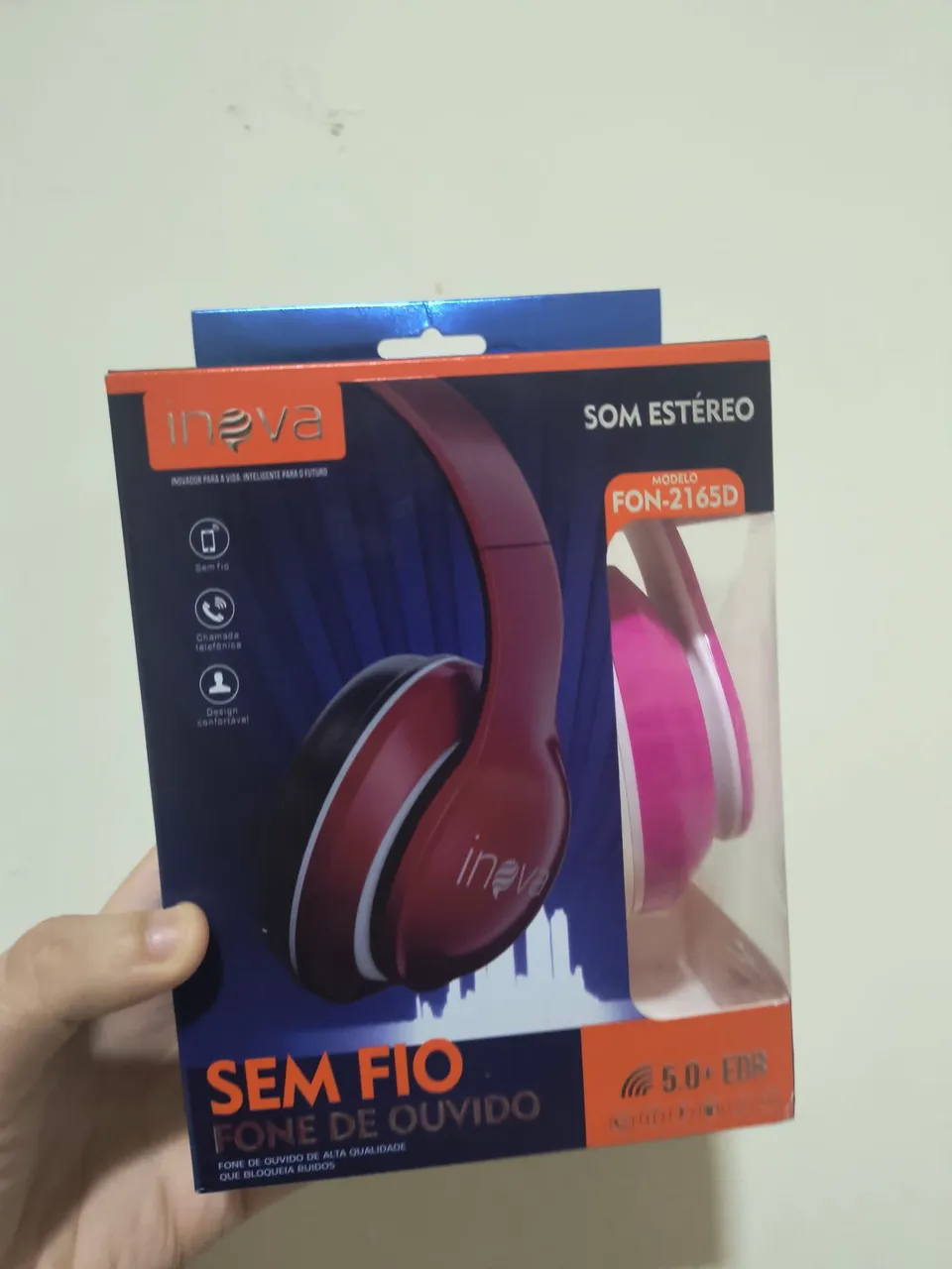 Fone de Ouvido Sem Fio Inova FON-2165D