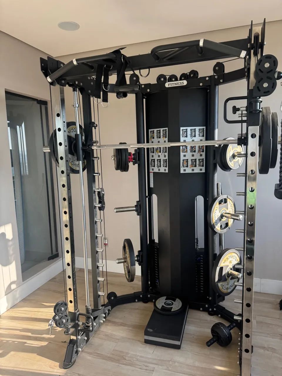 Smith Machine Multifuncional Profissional com anilhas - Foto 4