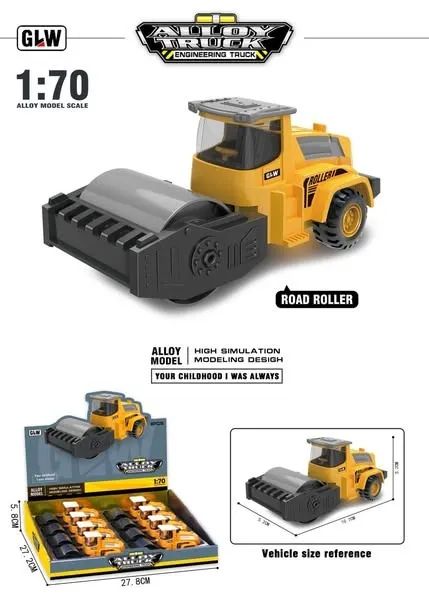 Carrinho Trator miniatura Rolo Compressor