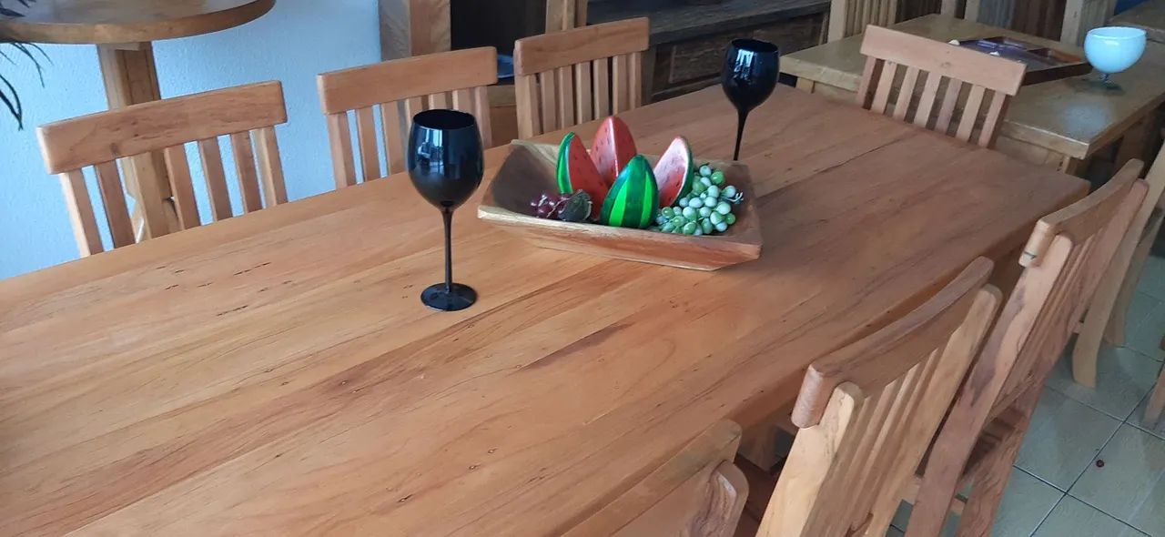 Mesa de Jantar de Madeira Maciça peróba rosa - Foto 2
