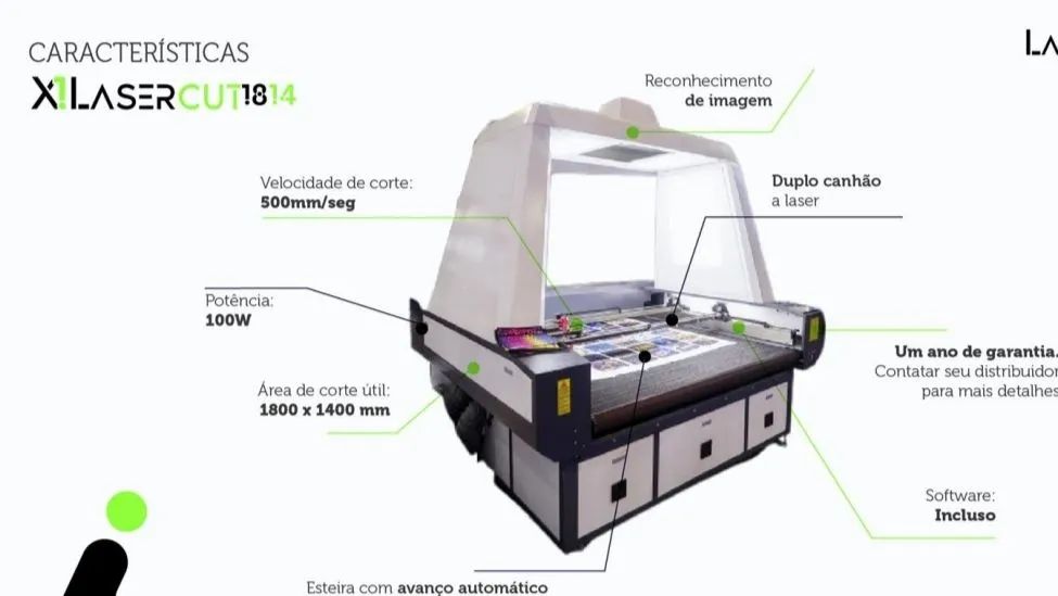 Máquina de corte a laser para tecido com 2 bicos. - Foto 4