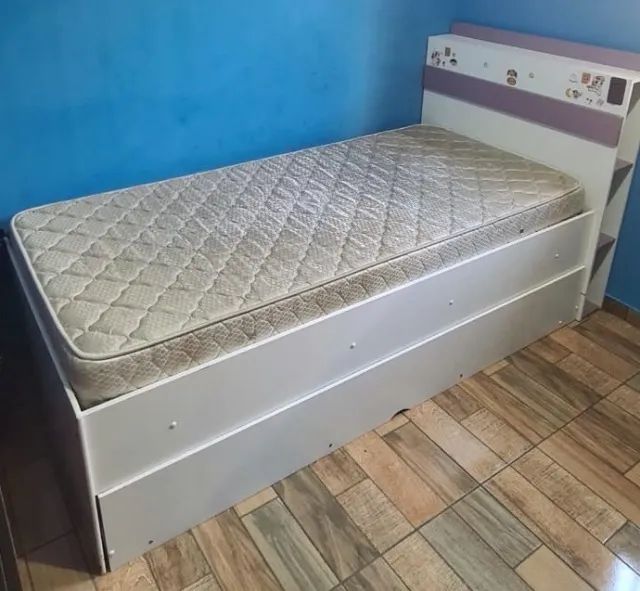 Bicama solteiro com cama auxiliar
