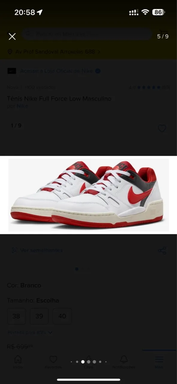 Tênis Nike Full Force Low Original