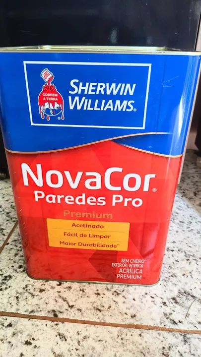 Tinta Novacor Paredes Pro Sherwin Williams  Acetinado Cor Palha - Foto 3