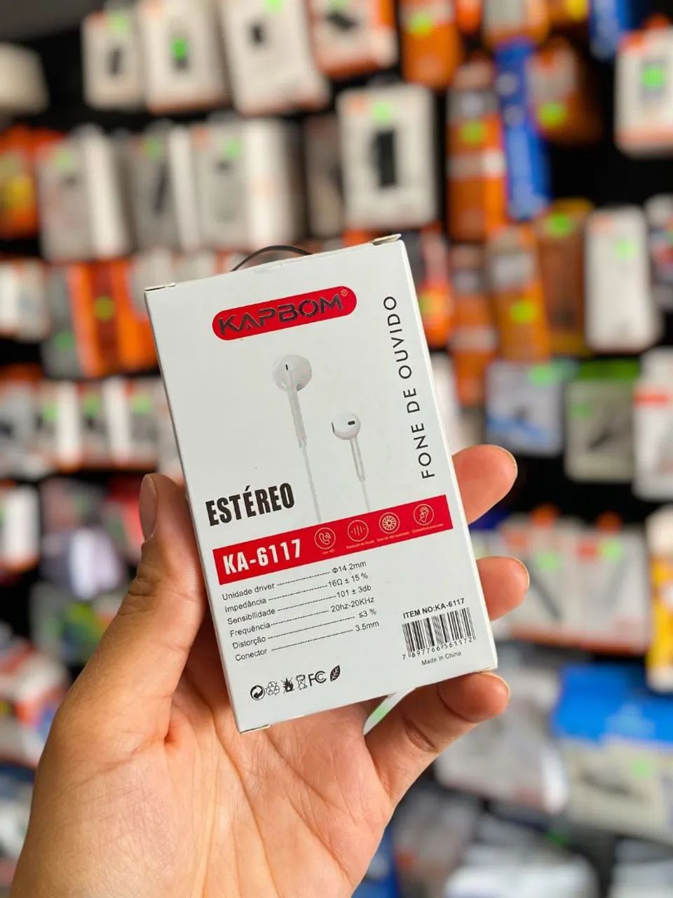 FONE DE OUVIDO COM FIO KAPBOM KA-6117 - Foto 4