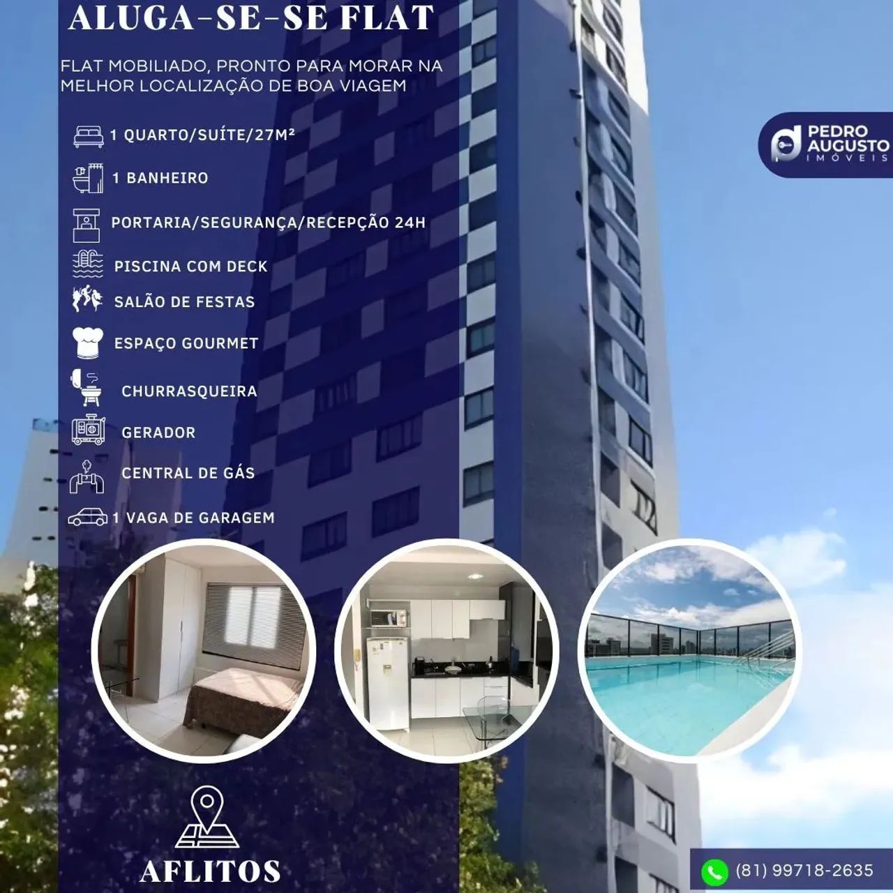 Imóvel para aluguel possui 33 metros quadrados com 1 quarto em Boa Viagem - Recife - PE