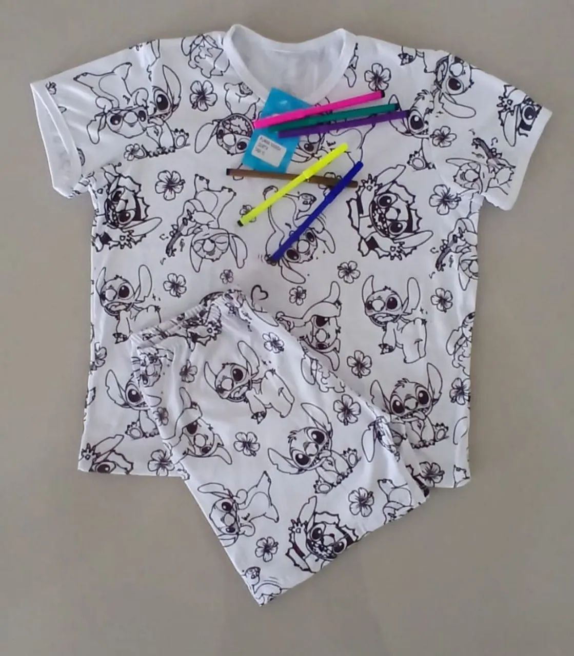 PIJAMA STITCH COM CANETINHA LAVÁVEL  TAM 14