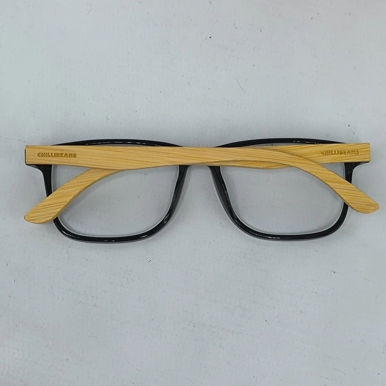 Armação óculos masculina chilli beans quadrada acetato e bambo - Foto 2