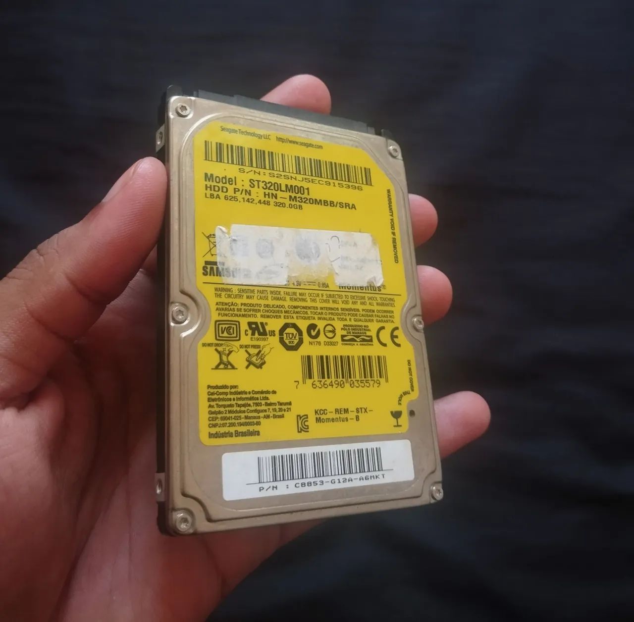 HD Samsung 320GB para Notebook 