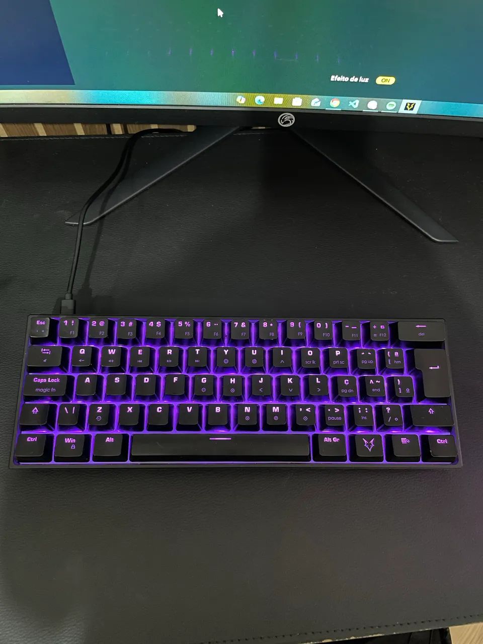 Teclado mecânico husky blizzard switch brown
