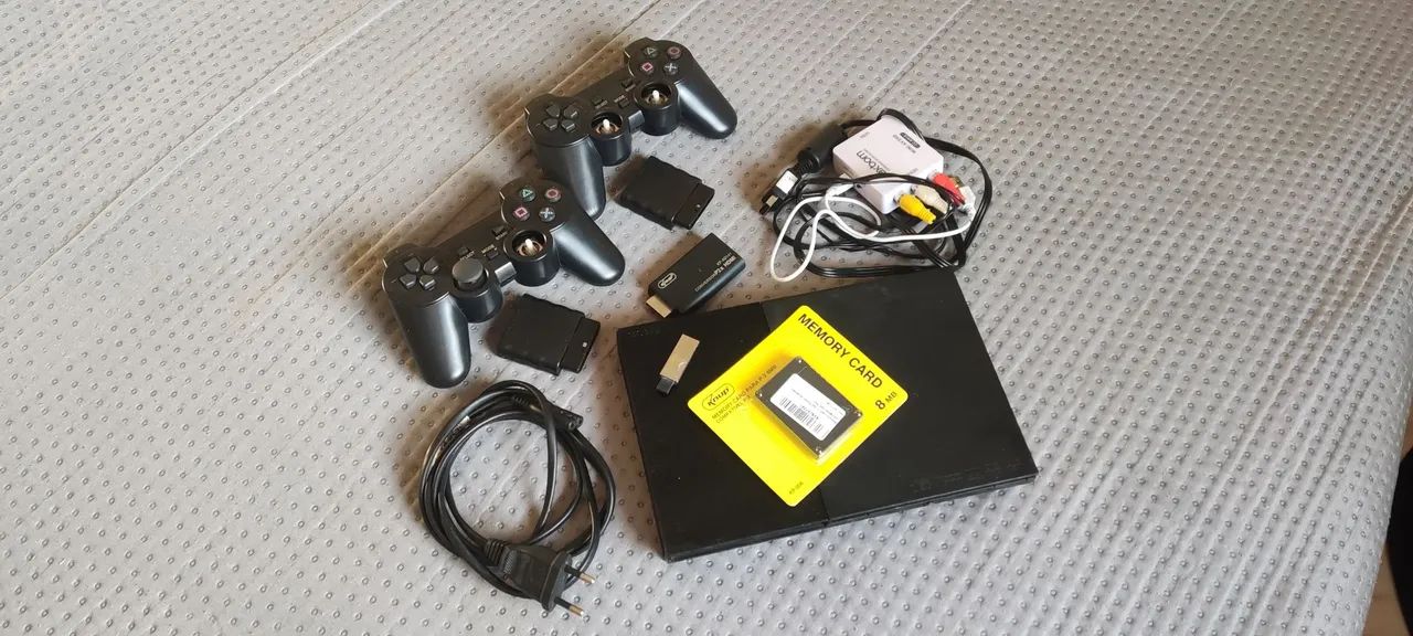 PS2, Controle sem Fio e Jogos .