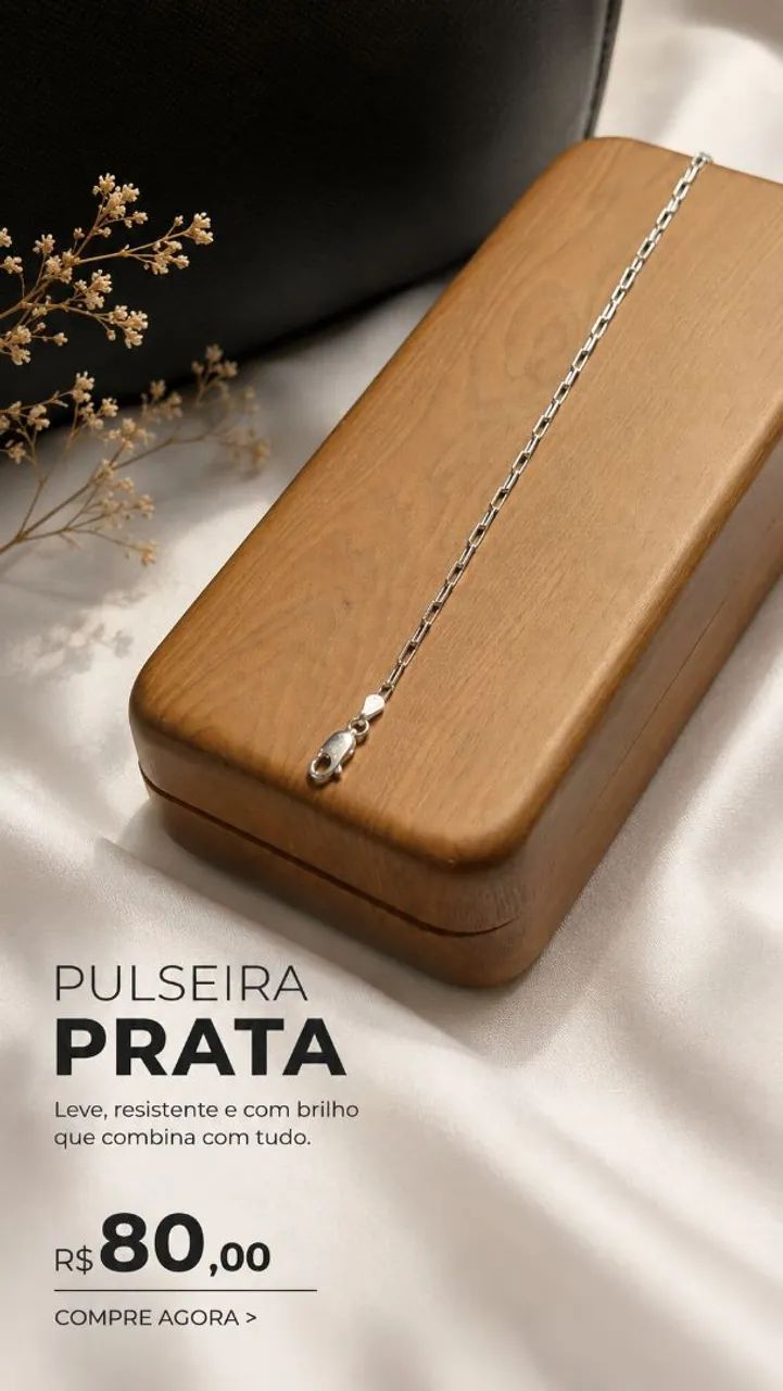 Pulseira Cadeado Prata 925