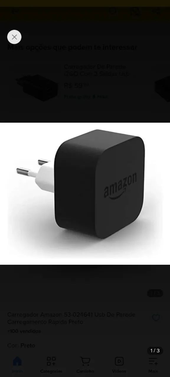 Carregador Amazon de parede
