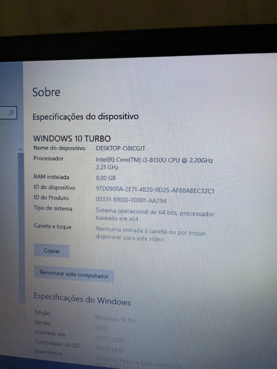 Notebook Lenovo i3 de 8°geração com 8gb de memória RAM  - Foto 5