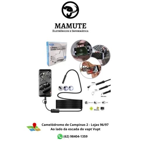 Camera Pc E Android Sonda Endoscópica 2 Metros Knup KP-MI800
