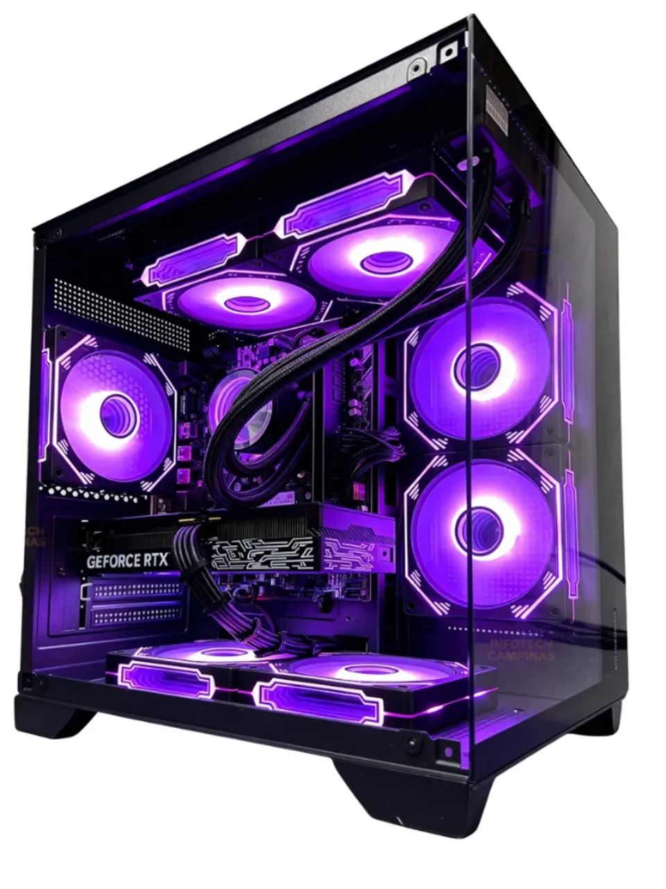 PC Gamer Aquário Preto | Ryzen 7 5700X | RTX 5060 ti| 32gb Ram | SSD 512 GB | Water Coole - Foto 3