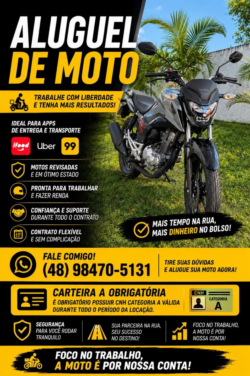 Motos pra aluguel 
