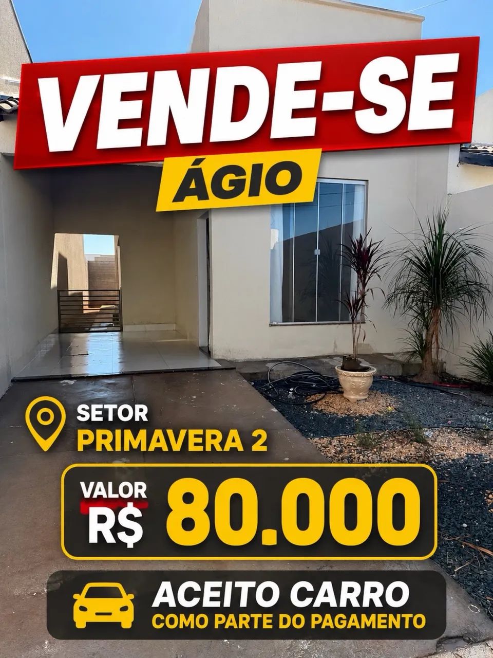 Vendo Ágio de casa primavera 2