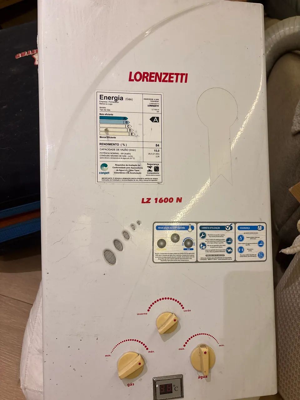 Aquecedor Lorenzetti novíssimo 