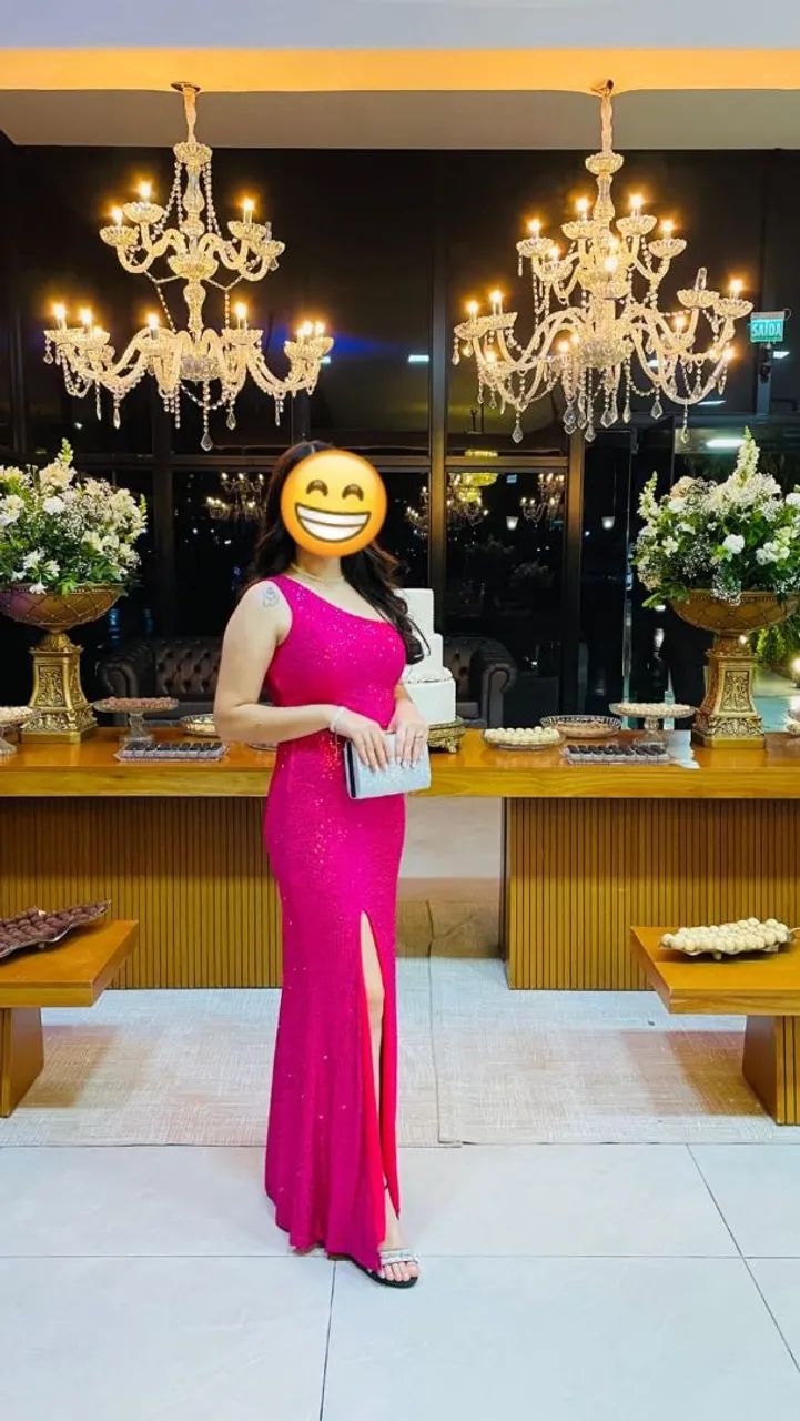 Vestido de paetê rosa - Foto 2