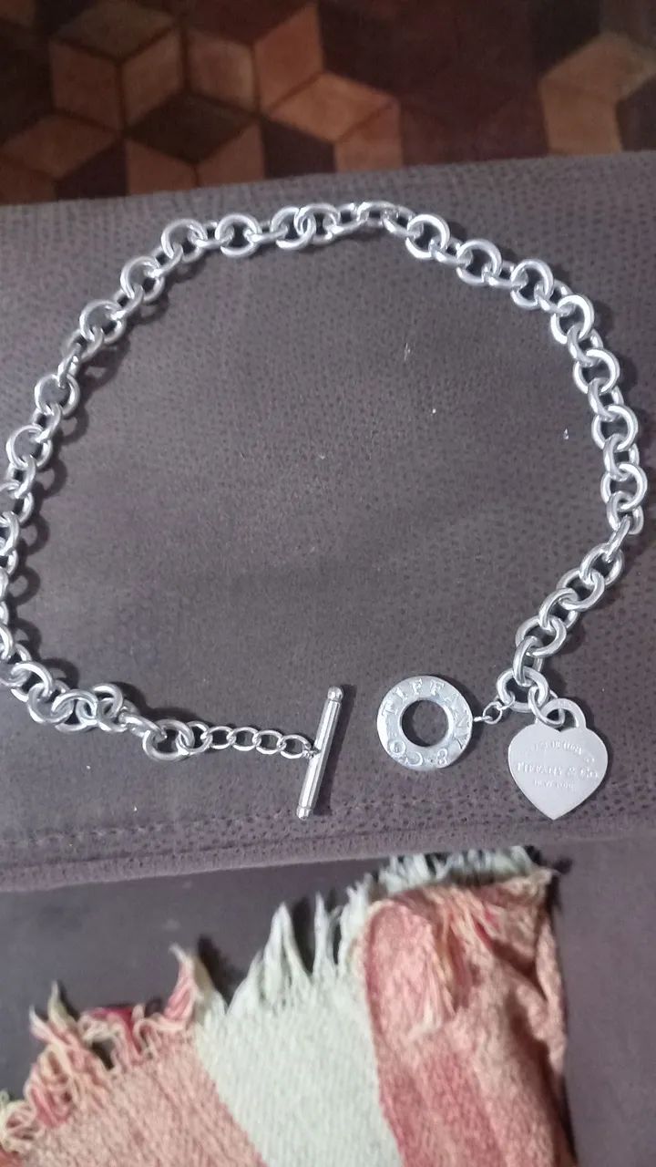 Gargantilha Tiffany original prata 925