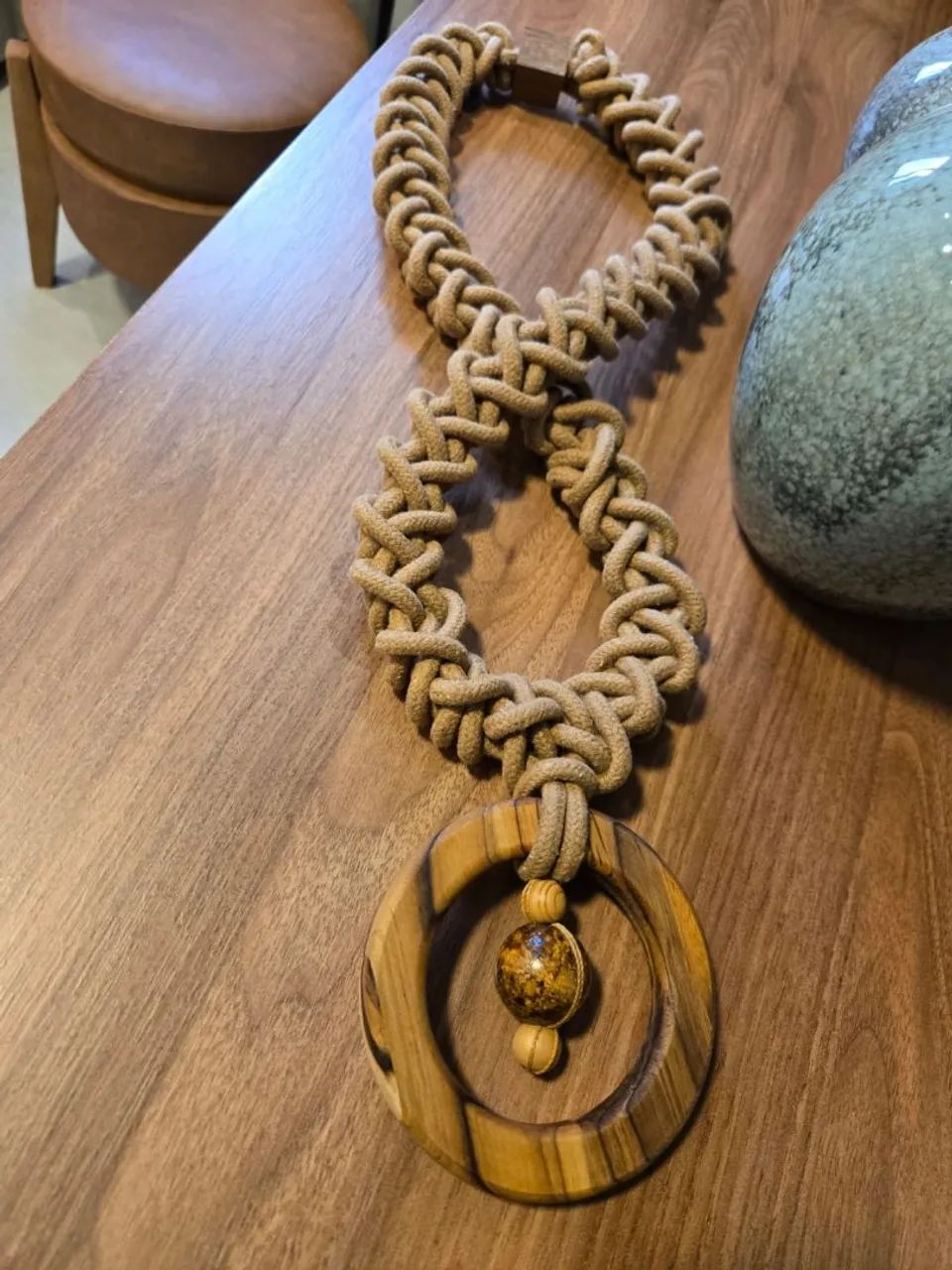 Colar de mesa macramé  - Foto 4
