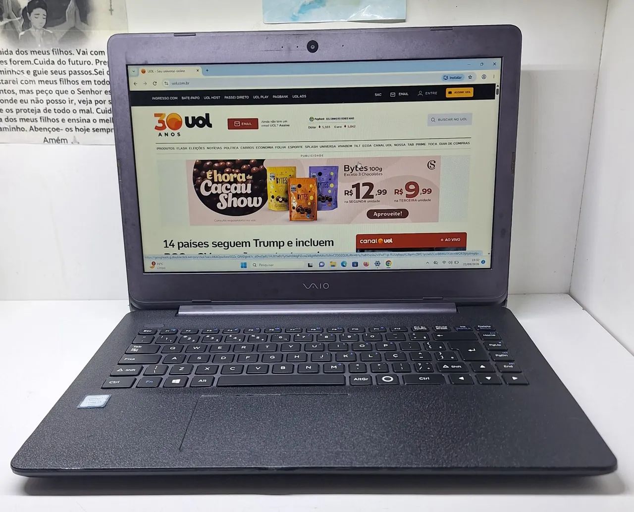 Notebook vaio intel.core i3 ssd 120GB 4GB de memória ram Windows 11 64bits!! - Foto 2
