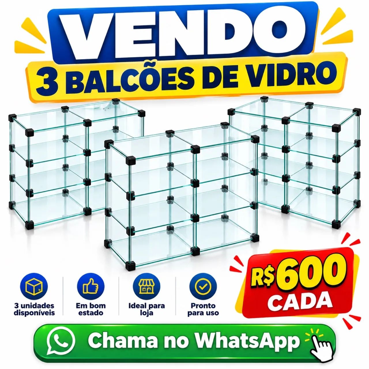 Balcões de vidro 