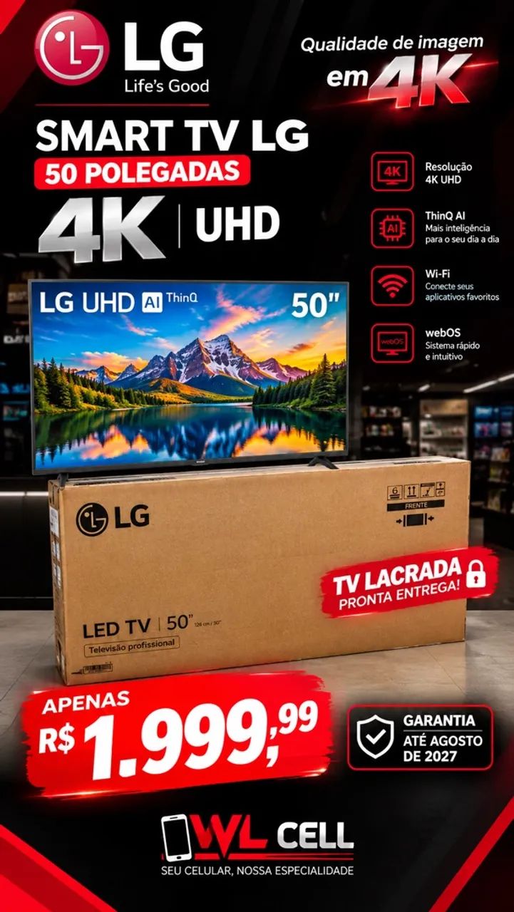 SMART TV LG 50 POLEGADAS 4K LACRADA