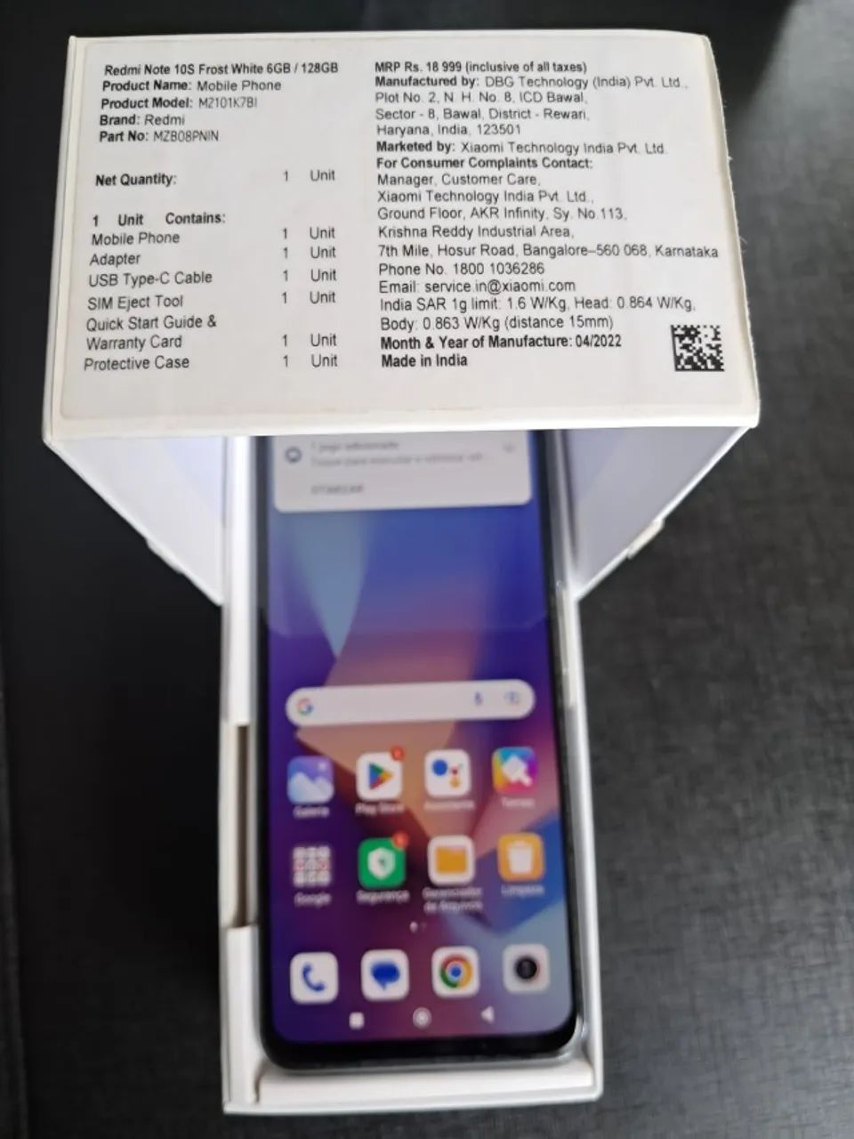 Vendo Readmi Note 10S Frost Whait 6GB / 128 GB, praticamente sem uso. - Foto 5