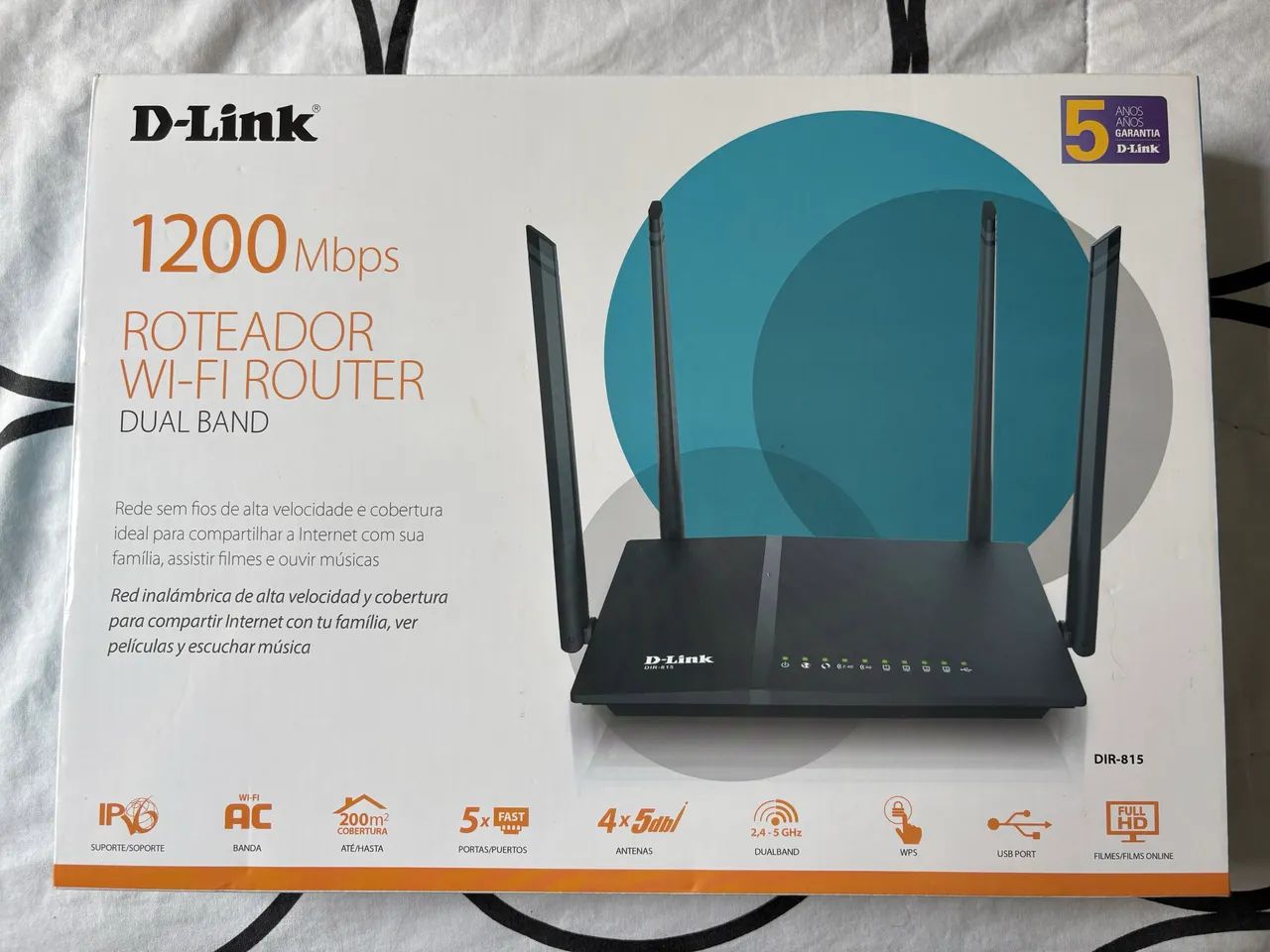 Roteador D-Link DIR-815 AC1200 Dual Band - NOVO