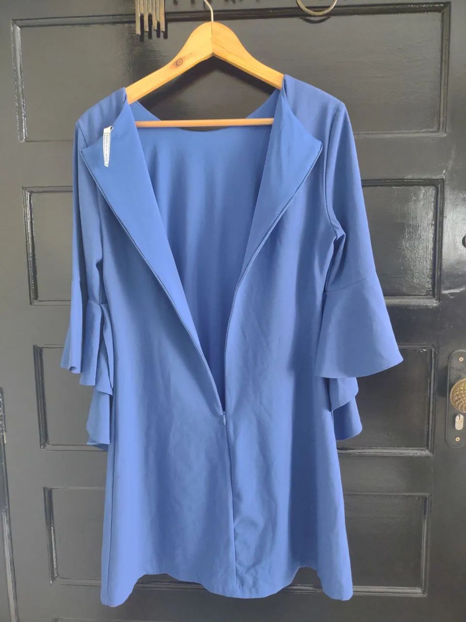 Vestido azul com mangas sino - Foto 3