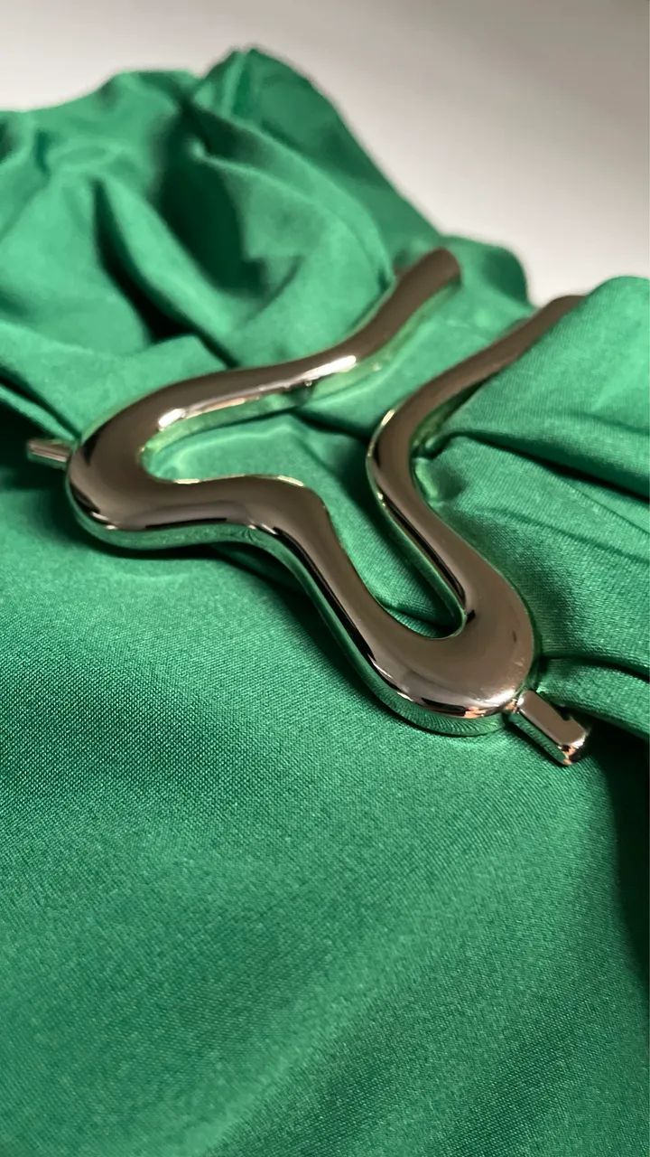 Vestido Longo Verde Elegante - Foto 3