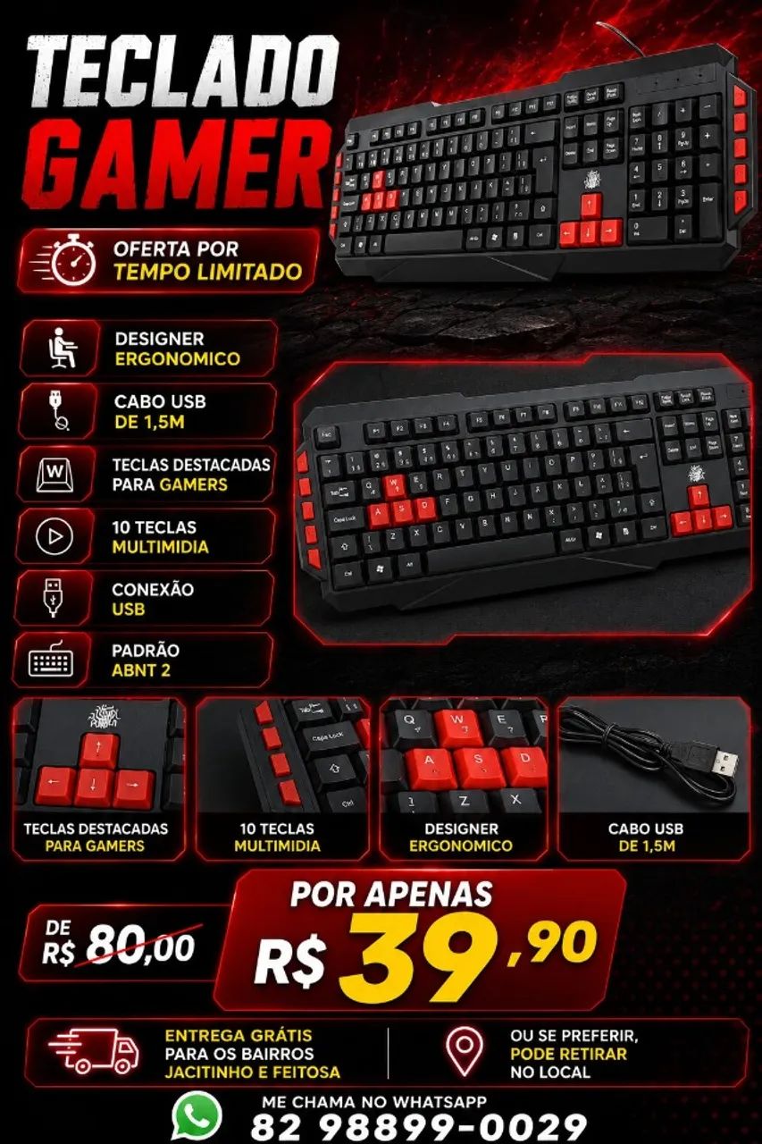 TECLADO GAMER - QUEIMA DE ESTOQUE