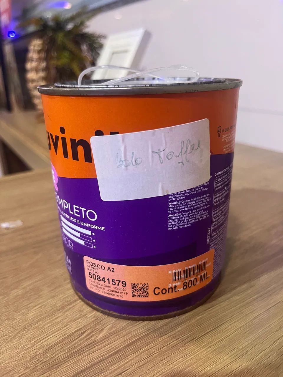 Tinta acrílica premium da Suvinil - toque fosco completo  Lata de 800ml - Foto 2