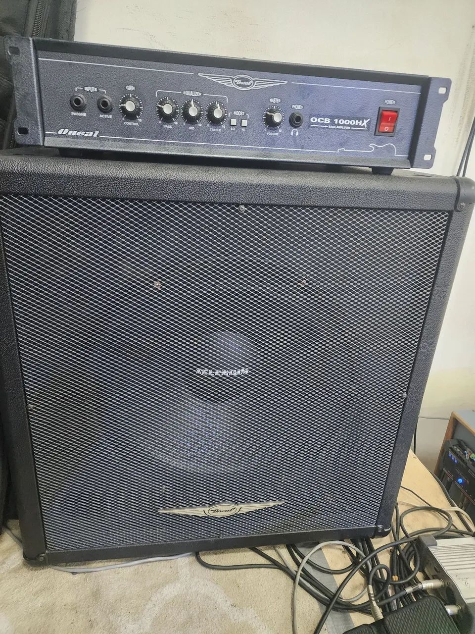 Vendo caixa de 15 polegadas onel com alto falante seleniu de 400 e amplificador ocb 1000hx - Foto 3
