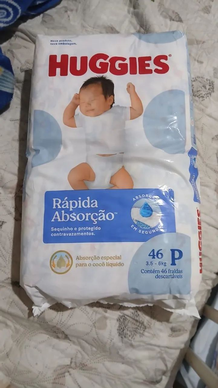 Vendo fralda Huggies p