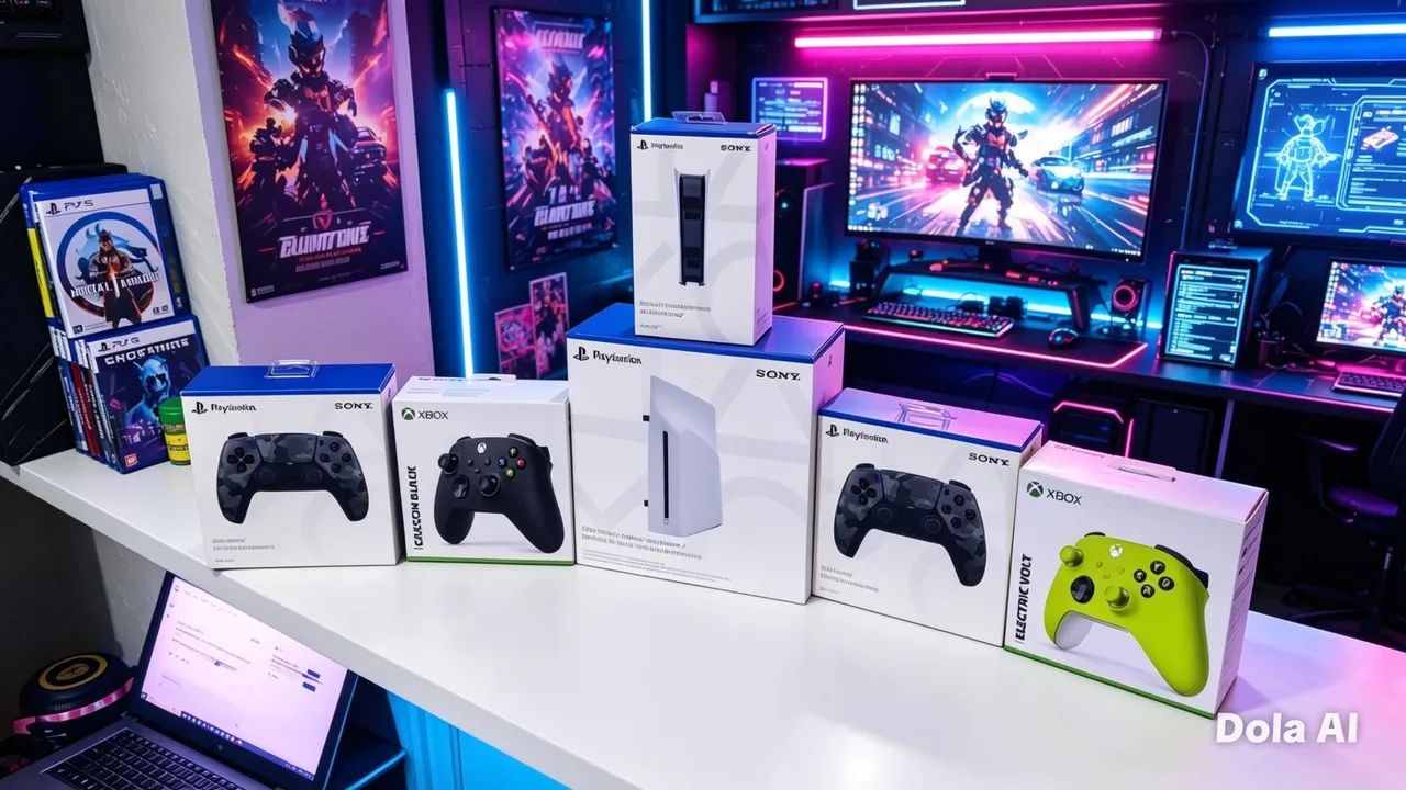 controles de Xbox e Play 5