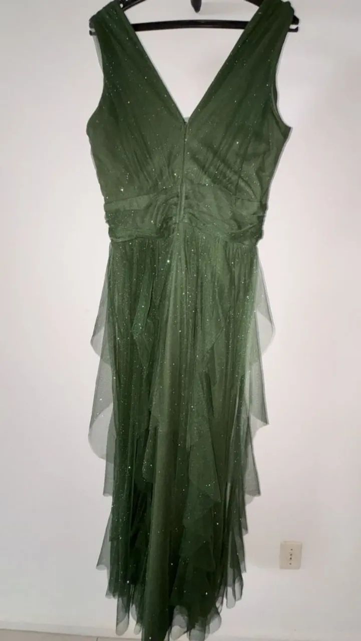 Vestido de festa verde oliva  - Foto 2